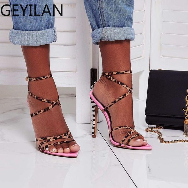dress shoes women stiletto sandals cross strappy high heels 11.5 cm open toe bridal party ladies leopard pumps, Black
dress shoes women stiletto sandals cross strappy high heels 11.5 cm open toe bridal party ladies leopard pumps, Black
