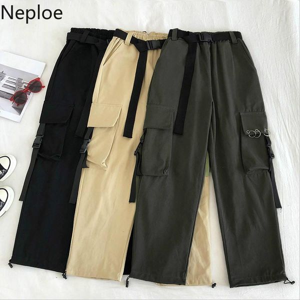 women's pants & capris neploe women causal leisure cargo harajuku ring ribbon pockets long trousers belt stretch high waist wide leg 56, Black;white
women's pants & capris neploe women causal leisure cargo harajuku ring ribbon pockets long trousers belt stretch high waist wide leg 56, Black;white
