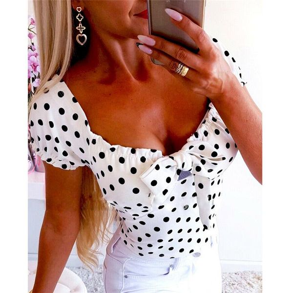 women's blouses & shirts fashion women summer blouse womens and boho dot print ladies casual short sleeve, White
women's blouses & shirts fashion women summer blouse womens and boho dot print ladies casual short sleeve, White
