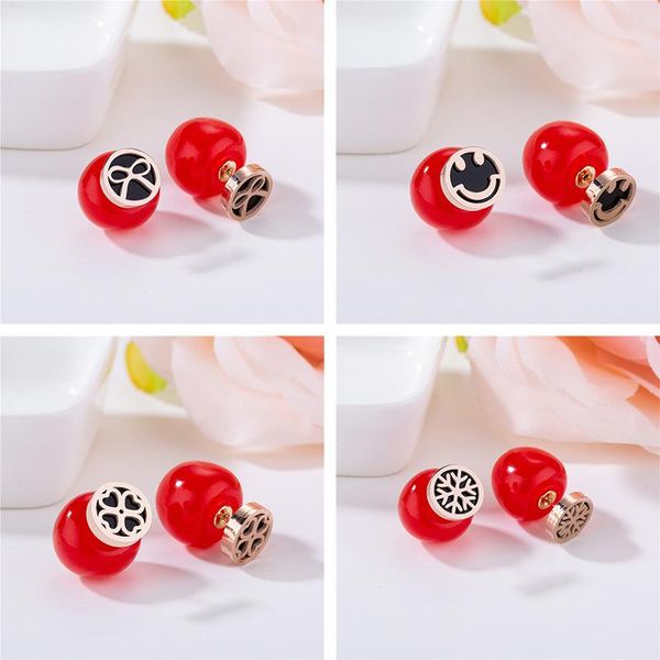 female stud earrings creative fruit titanium steel zircon rose gold fashion geometry pattern for women, Golden;silver
female stud earrings creative fruit titanium steel zircon rose gold fashion geometry pattern for women, Golden;silver