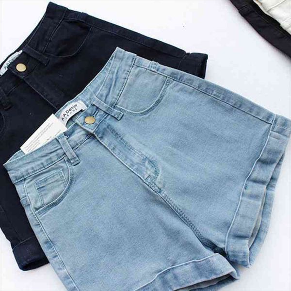 women denim shorts stretch slim high waist push up hips elastic cotton straight short jeans female summer plus size, White;black
women denim shorts stretch slim high waist push up hips elastic cotton straight short jeans female summer plus size, White;black