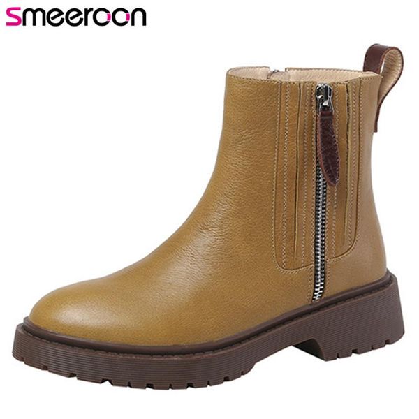 boots smeeroon 2021 genuine leather ankle women low heel casual shoes comfortable fashion ladies, Black
boots smeeroon 2021 genuine leather ankle women low heel casual shoes comfortable fashion ladies, Black