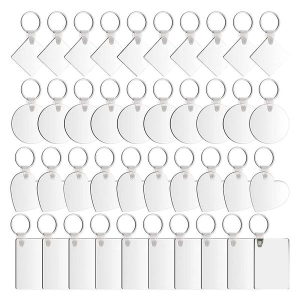 hooks & rails 40 pcs diy sublimation blank keychains,double-side keychain printed heat transfer with key ring
hooks & rails 40 pcs diy sublimation blank keychains,double-side keychain printed heat transfer with key ring