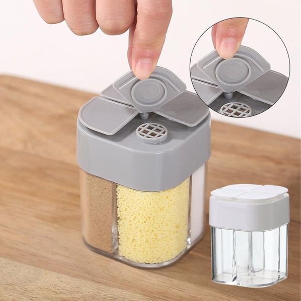 storage bottles & jars 4 in 1 salt and pepper shakers plastic seasoning containers kitchen barbecue moisture proof spice box dispenser shake
storage bottles & jars 4 in 1 salt and pepper shakers plastic seasoning containers kitchen barbecue moisture proof spice box dispenser shake