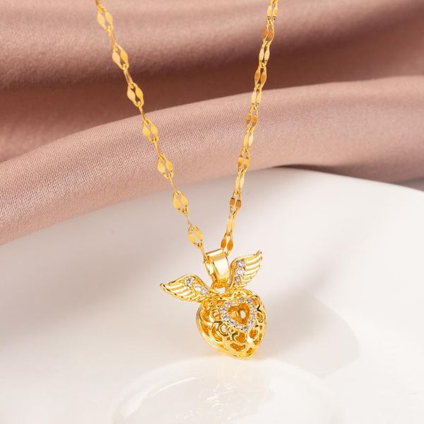 pendant necklaces korean style geometry hollow heart wing no fade stainless steel necklace for women fashion gold color wedding jewelry fema, Silver
pendant necklaces korean style geometry hollow heart wing no fade stainless steel necklace for women fashion gold color wedding jewelry fema, Silver