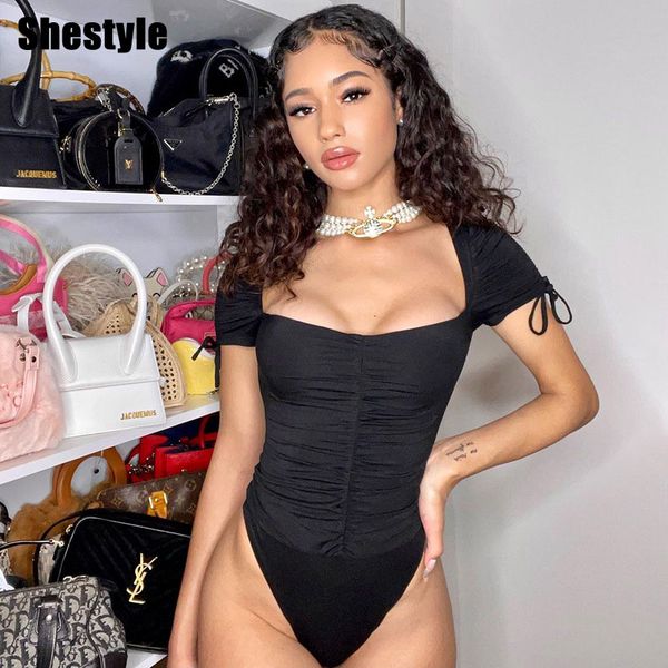 shestyle dstring short sleeve black sqaure neck solid bodysuits high waist low cut 2021 spring summer body womenby air, Black;white
shestyle dstring short sleeve black sqaure neck solid bodysuits high waist low cut 2021 spring summer body womenby air, Black;white