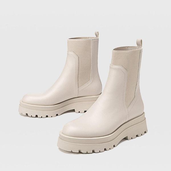 boots mid calf women real leather thick bottom women's winter shoes fashion short footwear size 35-39, Black
boots mid calf women real leather thick bottom women's winter shoes fashion short footwear size 35-39, Black