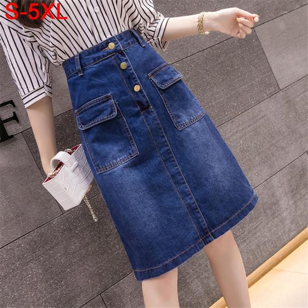 skirts summer jeans skirt 2021 korean fashion chic plus size high waist womens button pockets washed vintage midi saia mujer, Black
skirts summer jeans skirt 2021 korean fashion chic plus size high waist womens button pockets washed vintage midi saia mujer, Black
