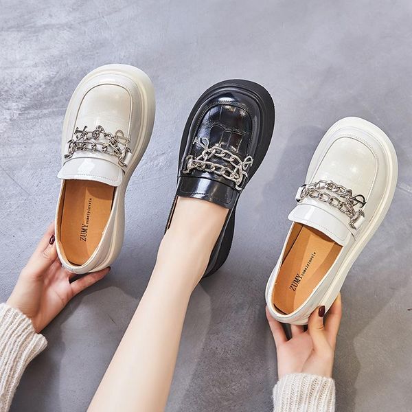 dress shoes british wind small leather women autumn versatile trend round head shallow mouth sponge soft sole single, Black
dress shoes british wind small leather women autumn versatile trend round head shallow mouth sponge soft sole single, Black