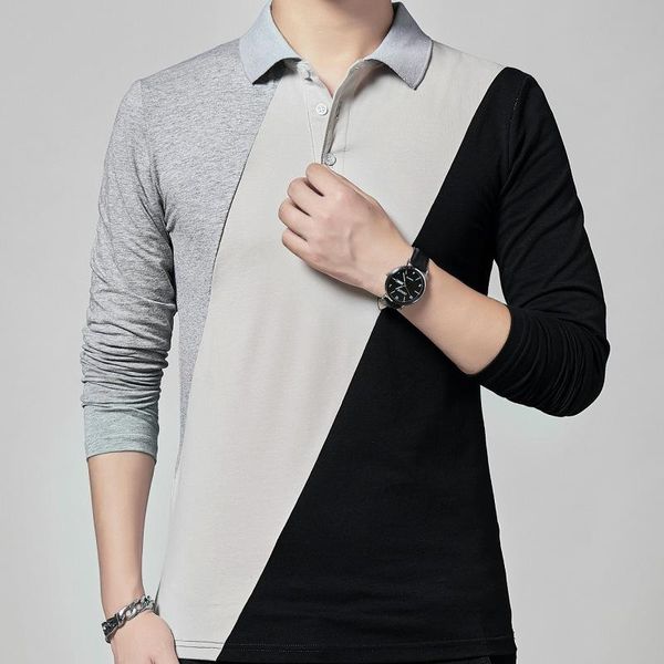 men's t-shirts long-sleeved t-shirt 2021 spring trendy slim stitching cotton shirt, White;black
men's t-shirts long-sleeved t-shirt 2021 spring trendy slim stitching cotton shirt, White;black