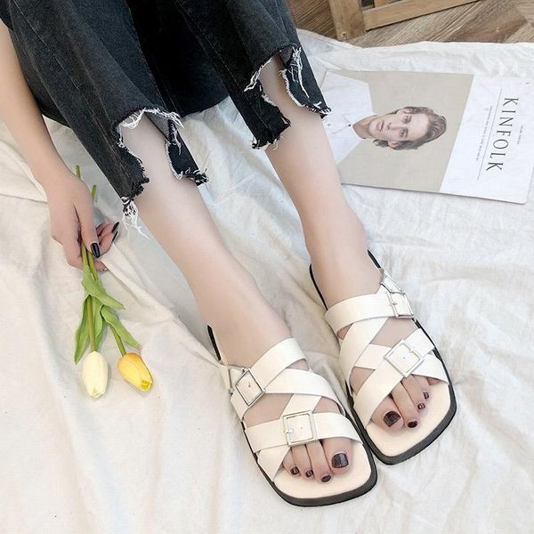 slippers leisure spring autumm women summer solid metal decoration flat slides open toe outside shoes, Black
slippers leisure spring autumm women summer solid metal decoration flat slides open toe outside shoes, Black