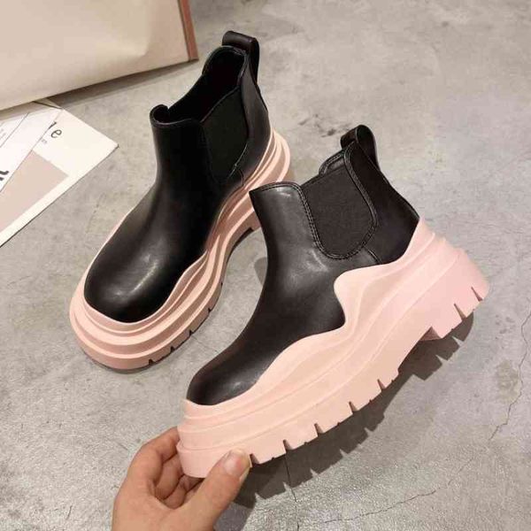 boots platform chelsea leather boots put round toe short women's all season party shoes all-match pxi3, Black
boots platform chelsea leather boots put round toe short women's all season party shoes all-match pxi3, Black