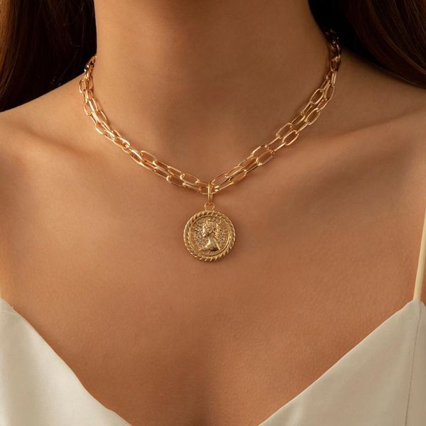 pendant necklaces ingemark vintage multilayer coin chain choker necklace for women men gold color portrait chunky pendants jewelry gift, Silver
pendant necklaces ingemark vintage multilayer coin chain choker necklace for women men gold color portrait chunky pendants jewelry gift, Silver