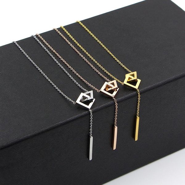 pendant necklaces martick flat bar tassel necklace gold layering double square buckle for woman initial jewelry never fade p177, Silver
pendant necklaces martick flat bar tassel necklace gold layering double square buckle for woman initial jewelry never fade p177, Silver