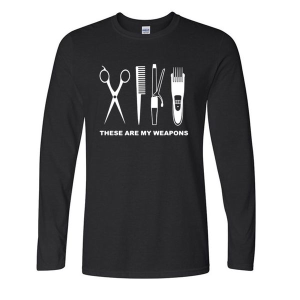 new autumn and winter fashion hairdresser t shirt men long sleeve cotton barber weapons t-shirt scissors tshirt moresize 210329, White;black
new autumn and winter fashion hairdresser t shirt men long sleeve cotton barber weapons t-shirt scissors tshirt moresize 210329, White;black