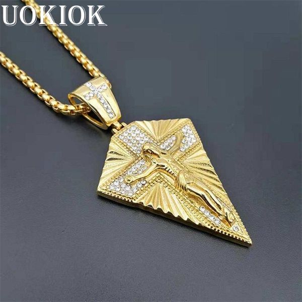 pendant necklaces hip hop iced out bling jesus cross necklace for men gold color stainless steel crucifix male religious jewelry, Silver
pendant necklaces hip hop iced out bling jesus cross necklace for men gold color stainless steel crucifix male religious jewelry, Silver
