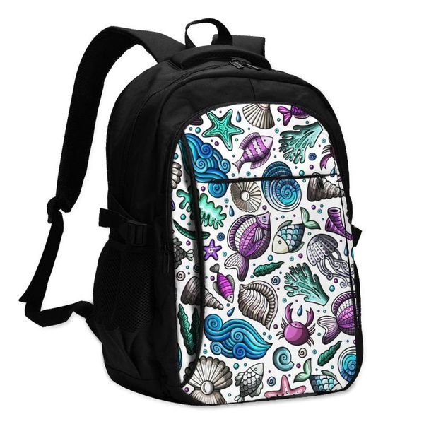 backpack 2021 cool printing lapcartoon sea life pattern usb charging travel women male school mochila
backpack 2021 cool printing lapcartoon sea life pattern usb charging travel women male school mochila