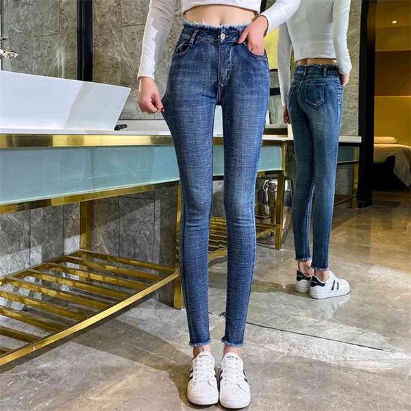 elastic skinny jeans woman plus size high waist pencil pants denim tassel solid wash fashion slim black stretch 210708, Blue
elastic skinny jeans woman plus size high waist pencil pants denim tassel solid wash fashion slim black stretch 210708, Blue
