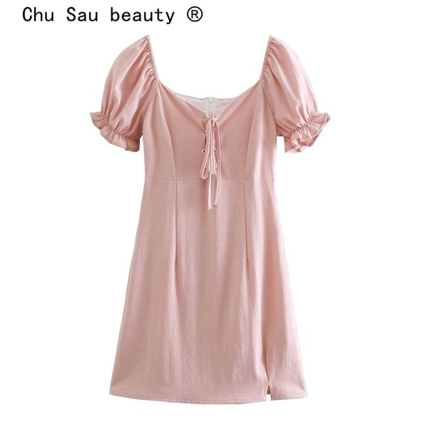 fashion summer casual chic chest strap mini dress women street puff sleeve square collar split dresses female vestidos 210508, Black;gray
fashion summer casual chic chest strap mini dress women street puff sleeve square collar split dresses female vestidos 210508, Black;gray