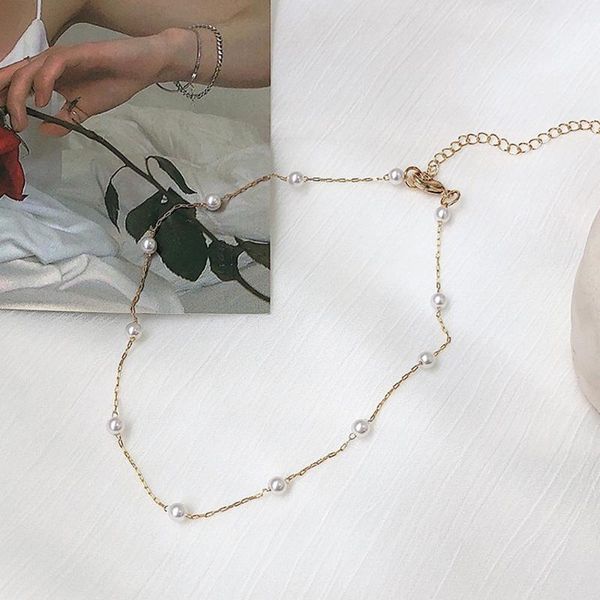 chains ins contracted han edition personality temperament pearl collar bone short chain necklace female bohemia decorative, Silver
chains ins contracted han edition personality temperament pearl collar bone short chain necklace female bohemia decorative, Silver