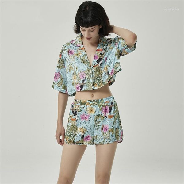 women's tracksuits women summer pants set ladies lapel short sleeve shirt cropped + high waist printed shorts lady fashion clothes outf, Gray
women's tracksuits women summer pants set ladies lapel short sleeve shirt cropped + high waist printed shorts lady fashion clothes outf, Gray