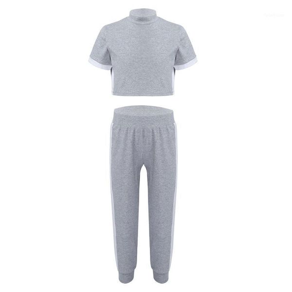 kids girls sportswear outfits short sleeves dance crop with sport pants tracksuit sets children workout gymnastics clothing1, White
kids girls sportswear outfits short sleeves dance crop with sport pants tracksuit sets children workout gymnastics clothing1, White