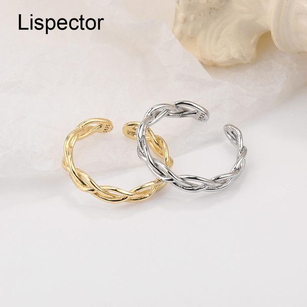 cluster rings lispector 925 sterling silver simple korean hollow crossed ring for women elegant minimalist open party jewelry, Golden;silver
cluster rings lispector 925 sterling silver simple korean hollow crossed ring for women elegant minimalist open party jewelry, Golden;silver