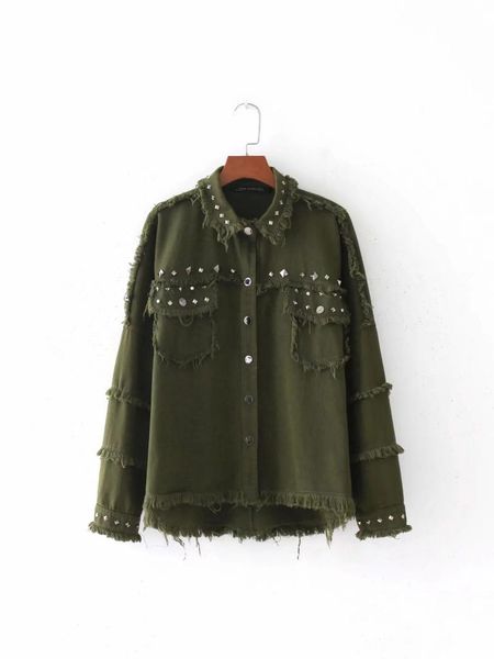 women's jackets women g0817t17 europe and america 2021 autumn cowboy rivet coat 8405, Black;brown
women's jackets women g0817t17 europe and america 2021 autumn cowboy rivet coat 8405, Black;brown