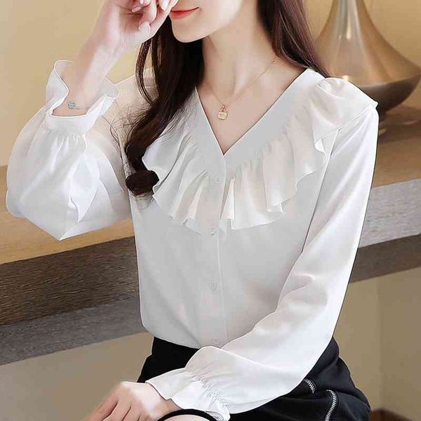 blusas mujer de moda long sleeve blouse women ruffles v-neck white chiffon blouse women womens and blouses c491 210602
blusas mujer de moda long sleeve blouse women ruffles v-neck white chiffon blouse women womens and blouses c491 210602