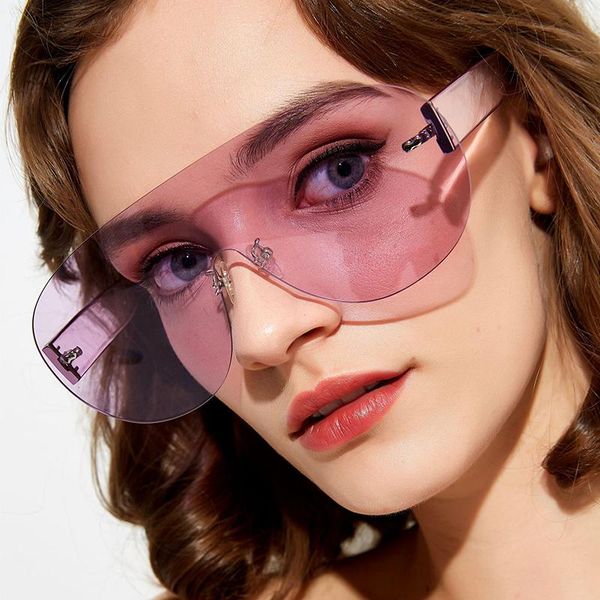 4colors rimless sunglasses large size pc material goggle women brand designer box packing fast lx090, White;black
4colors rimless sunglasses large size pc material goggle women brand designer box packing fast lx090, White;black