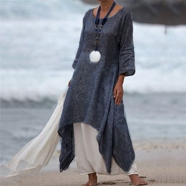 summer autumn plus size dresses women 5xl loose long vintage dress boho shirt dress maxi robe fashion female 201025, Black;gray
summer autumn plus size dresses women 5xl loose long vintage dress boho shirt dress maxi robe fashion female 201025, Black;gray