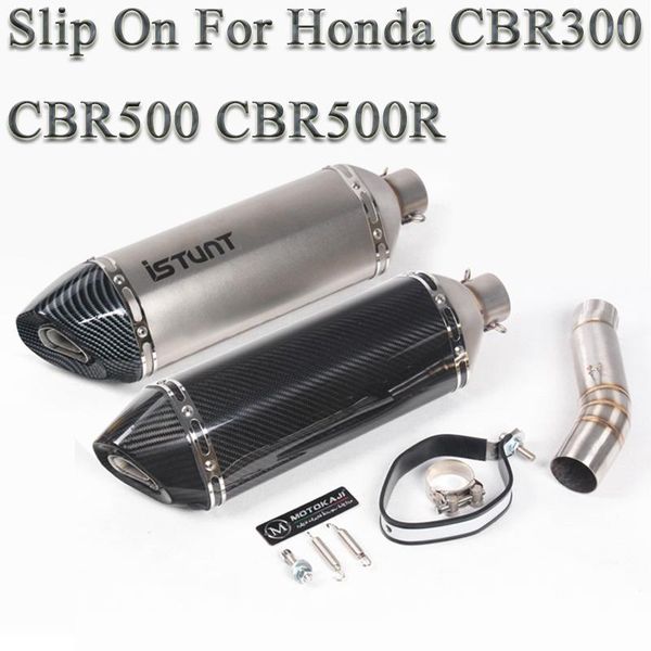 motorcycle exhaust system escape slip on for cbr300 cbr500 cbr500r cbr300r modified laser muffler middle connection link pipe db killer
motorcycle exhaust system escape slip on for cbr300 cbr500 cbr500r cbr300r modified laser muffler middle connection link pipe db killer