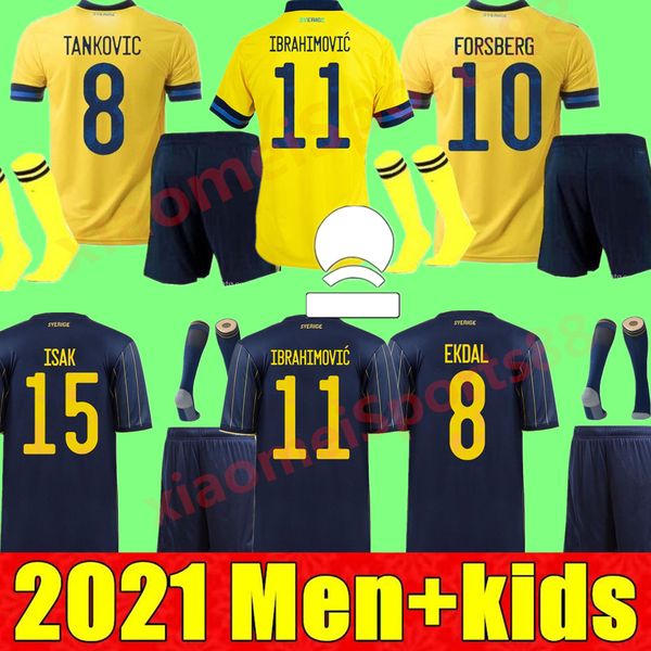 men kids kits set 2021 sweden soccer jersey youth home away ibrahimovic kit kulusevski berg forsberg larsson tankovic isak claesson child fo, Black;yellow
men kids kits set 2021 sweden soccer jersey youth home away ibrahimovic kit kulusevski berg forsberg larsson tankovic isak claesson child fo, Black;yellow