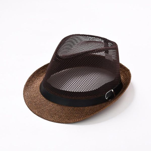 stingy brim hats european and american mesh jazz hat couples summer beach cowboy, Blue;gray
stingy brim hats european and american mesh jazz hat couples summer beach cowboy, Blue;gray