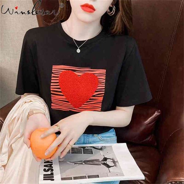 summer european style cotton loose t-shirt fashion embroidery printing women short sleeve bottoming shirt tees t13017a 210421, Black;gray
summer european style cotton loose t-shirt fashion embroidery printing women short sleeve bottoming shirt tees t13017a 210421, Black;gray
