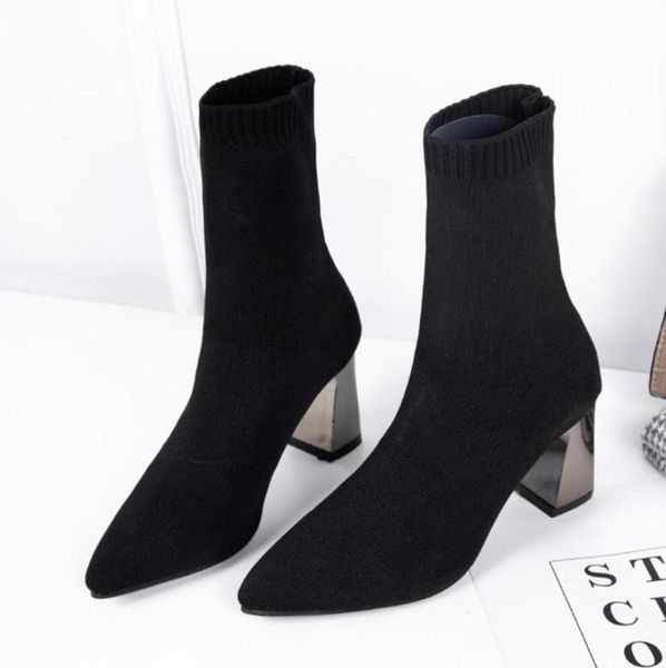boots 2021 autumn winter heels socks women stretch fabric elastic stilettos heel pointed toe ankle shoes plush woman botas, Black
boots 2021 autumn winter heels socks women stretch fabric elastic stilettos heel pointed toe ankle shoes plush woman botas, Black