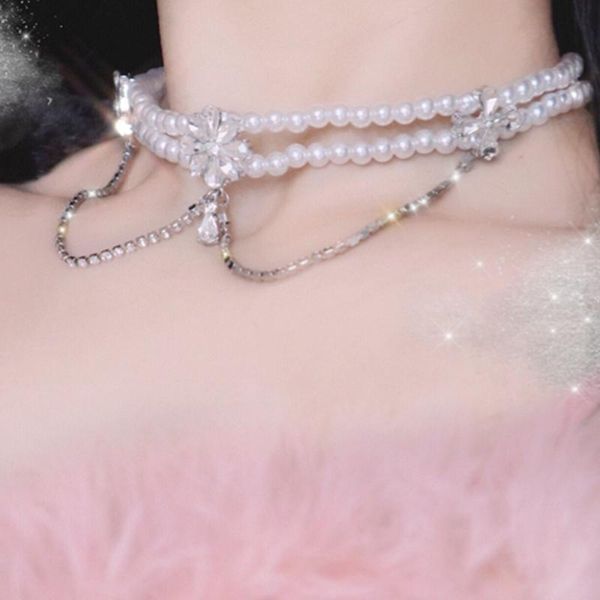 pendant necklaces elegant baroque pearl flower necklace for women vintage fashion charm bow choker jewelry gifts party, Silver
pendant necklaces elegant baroque pearl flower necklace for women vintage fashion charm bow choker jewelry gifts party, Silver