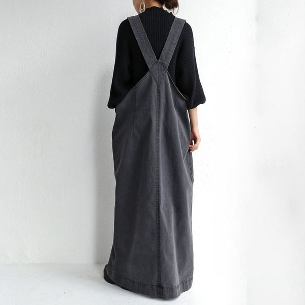 2021 women's casual dresses autumn large strap pocket split straight skirt drs, Black;gray
2021 women's casual dresses autumn large strap pocket split straight skirt drs, Black;gray