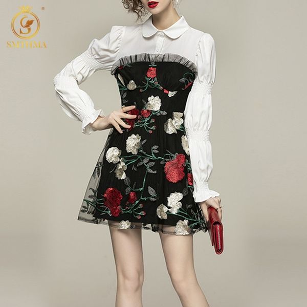 women floral embroidery mesh patchwork summer dress ladies flare long sleeve shirt dresses vestidos 210520, Black;gray
women floral embroidery mesh patchwork summer dress ladies flare long sleeve shirt dresses vestidos 210520, Black;gray