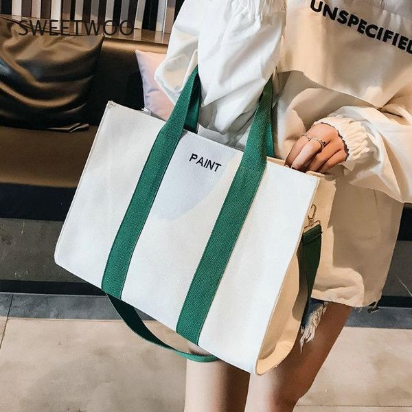 evening bags shopping shoulder bag women's single canves travel handbags patchwork large-capacity portable female fashion
evening bags shopping shoulder bag women's single canves travel handbags patchwork large-capacity portable female fashion