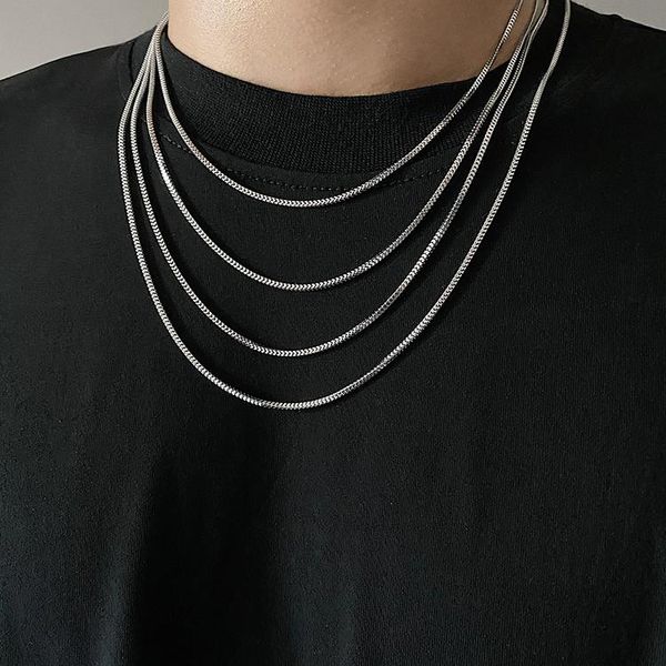 chains cold wind simple temperament titanium steel tide men and women clavicle square snake bone short chain hip hop accessories, Silver
chains cold wind simple temperament titanium steel tide men and women clavicle square snake bone short chain hip hop accessories, Silver