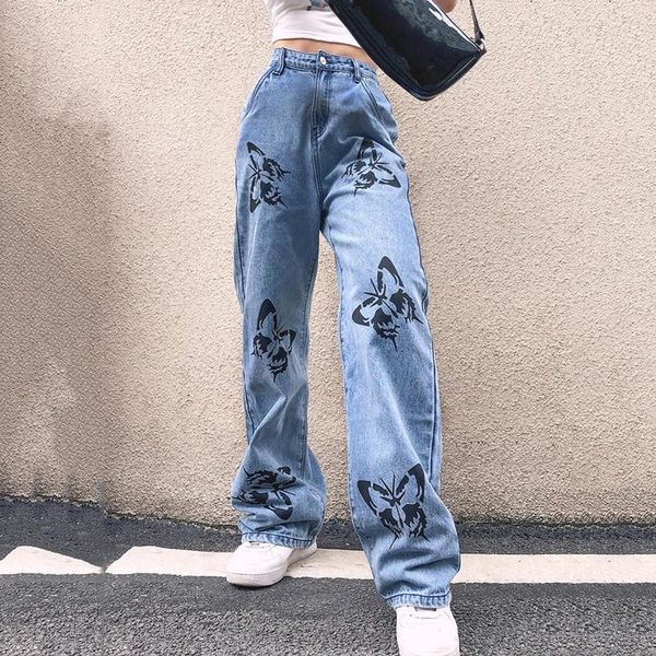 women's jeans women wide leg denim pants fashion butterfly printed straight autumn outwear trousers loose woman clothes, Blue
women's jeans women wide leg denim pants fashion butterfly printed straight autumn outwear trousers loose woman clothes, Blue