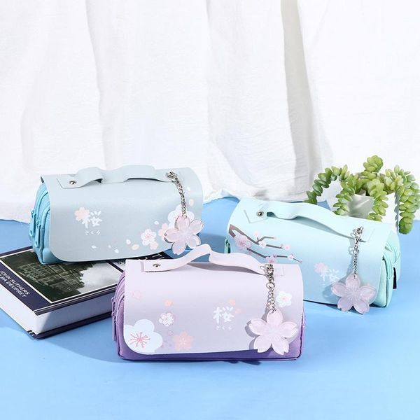 pencil bags flowers sakura bag pu leather pen case kawaii stationery ruler pouch for school girl sweet eraser holder gift box storage
pencil bags flowers sakura bag pu leather pen case kawaii stationery ruler pouch for school girl sweet eraser holder gift box storage