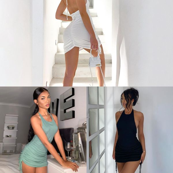 cryptographic drawstring ruched halter backless mini dress club party 2021 summer sleeveless dresses bodycon women clothes x0521, Black;gray
cryptographic drawstring ruched halter backless mini dress club party 2021 summer sleeveless dresses bodycon women clothes x0521, Black;gray