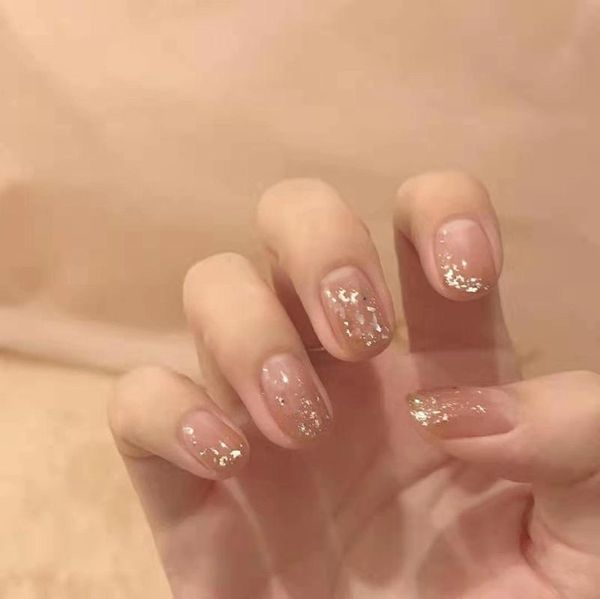 false nails 24pcs milk tea gradient color gold foil nail wearing tips clear finished fake waterproo patch diy art, Red;gold
false nails 24pcs milk tea gradient color gold foil nail wearing tips clear finished fake waterproo patch diy art, Red;gold