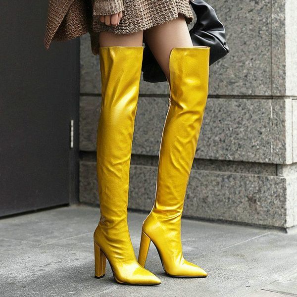 boots 2021 fashion women patent leather zipper over the knee ladies square high heel pointed toe thigh1, Black
boots 2021 fashion women patent leather zipper over the knee ladies square high heel pointed toe thigh1, Black
