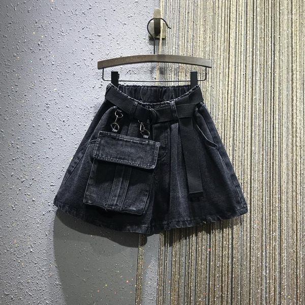 spring and summer street style tooling plus size black high waist denim shorts women loose slimming a line wide leg jeans1, Blue
spring and summer street style tooling plus size black high waist denim shorts women loose slimming a line wide leg jeans1, Blue