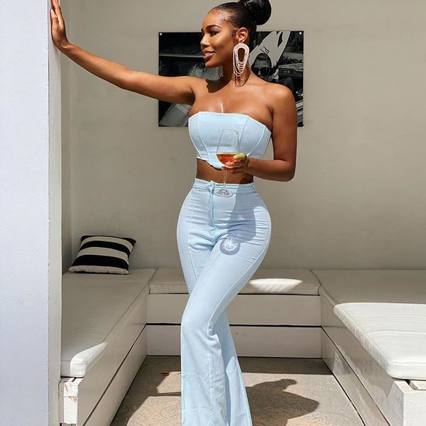 sibybo black 2 piece set women tracksuit elegant off shoulder crop and wide legs pants clubwear party outfits 2021, Black;white
sibybo black 2 piece set women tracksuit elegant off shoulder crop and wide legs pants clubwear party outfits 2021, Black;white
