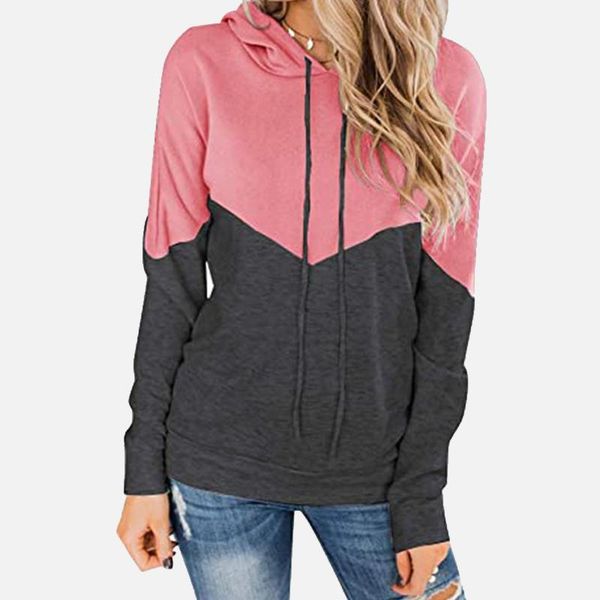 65%cotton patchwork color women hooded sweatshirt drawstring slim female sweatshirts 20211008xhy women's hoodies, Black
65%cotton patchwork color women hooded sweatshirt drawstring slim female sweatshirts 20211008xhy women's hoodies, Black