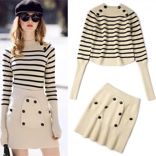 women's suits & blazers good quality women knitted jumper skirts set autumn winter strip lady buttons skirt sets woman clothing twinse, White;black
women's suits & blazers good quality women knitted jumper skirts set autumn winter strip lady buttons skirt sets woman clothing twinse, White;black
